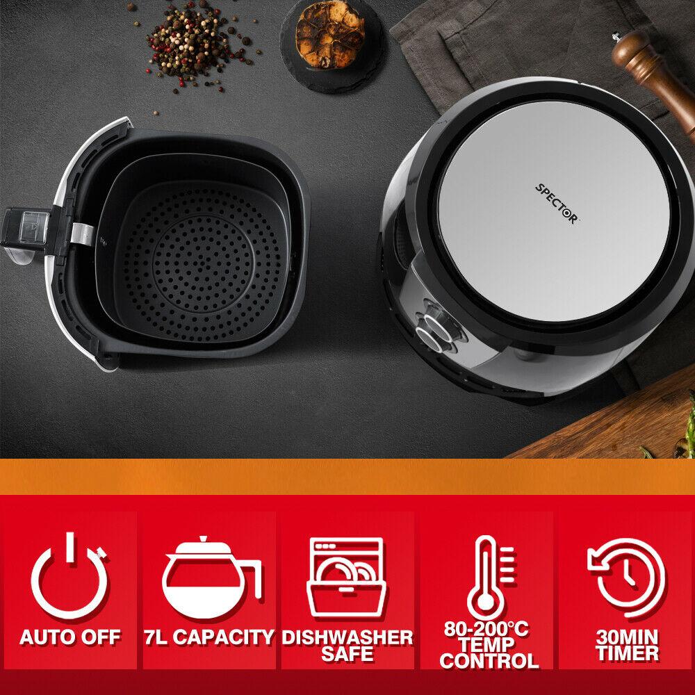 Spector 1800W 7L Air Fryer Healthy Cooker Low Fat Oil Free Kitchen