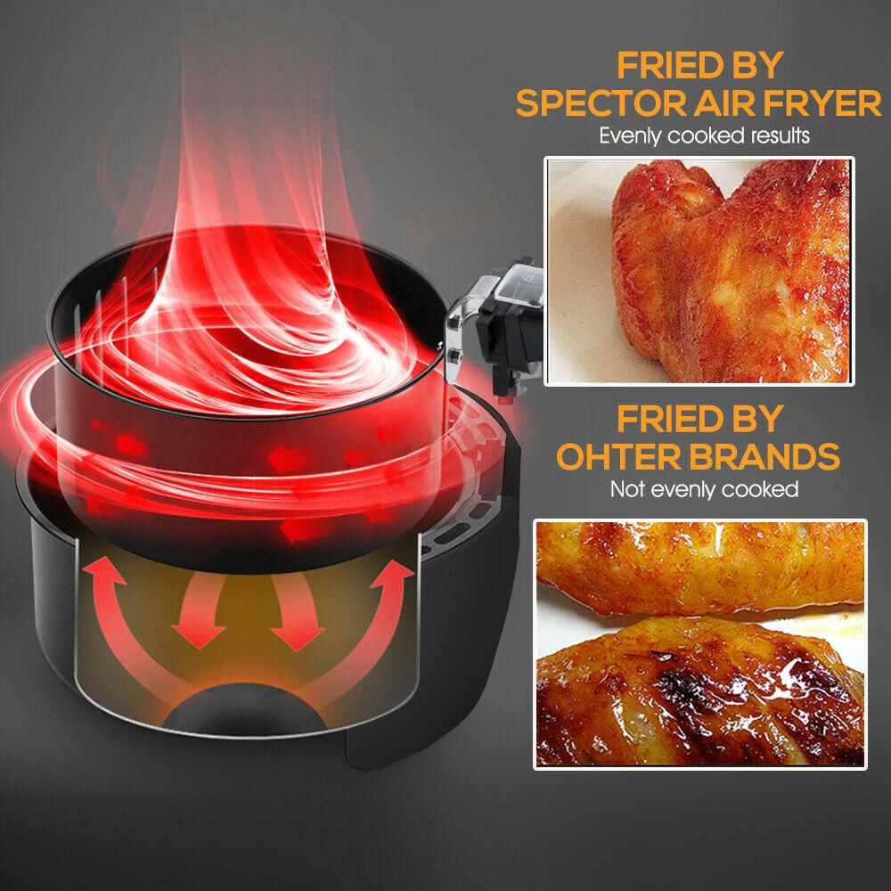 Spector 1800W 7L Air Fryer Healthy Cooker Low Fat Oil Free Kitchen