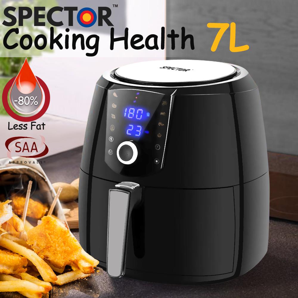 Spector New 7L Air Fryer LCD Health Cooker Low Oil Rapid Deep Frying