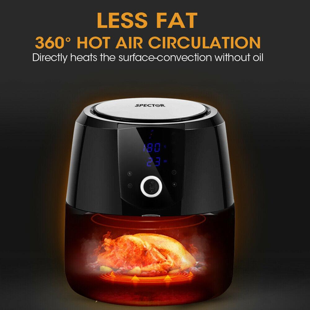 Spector New 7L Air Fryer LCD Health Cooker Low Oil Rapid Deep Frying